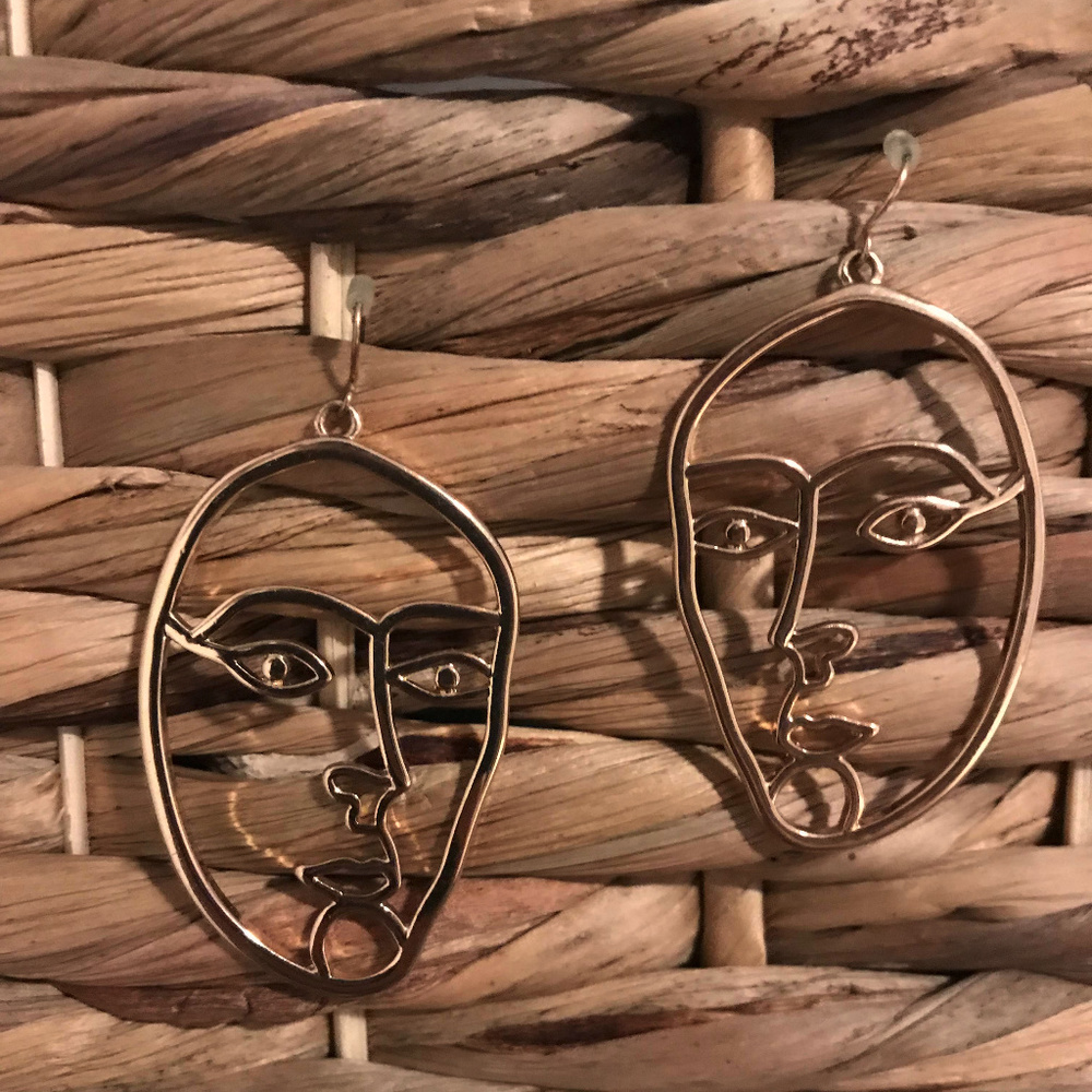 Forever 21 Abstract Face Earrings